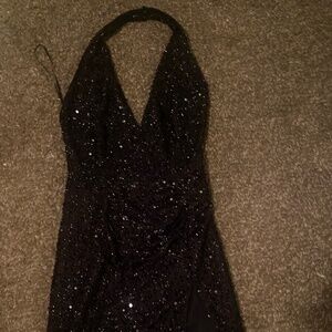 Black sparkly maxi dress from fashion nova #minidress